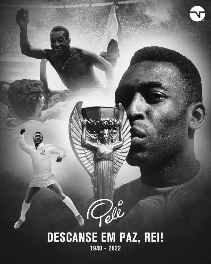 Morre o maior atleta de todos os tempos, Rei Pelé nos deixa aos 82