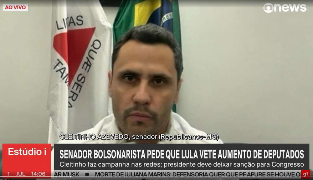 SENADOR BOLSONARISTA PEDE QUE LULA VETE AUMENTO NO NÚMERO DE DEPUTADOS: ‘É UM ESCÁRNIO’