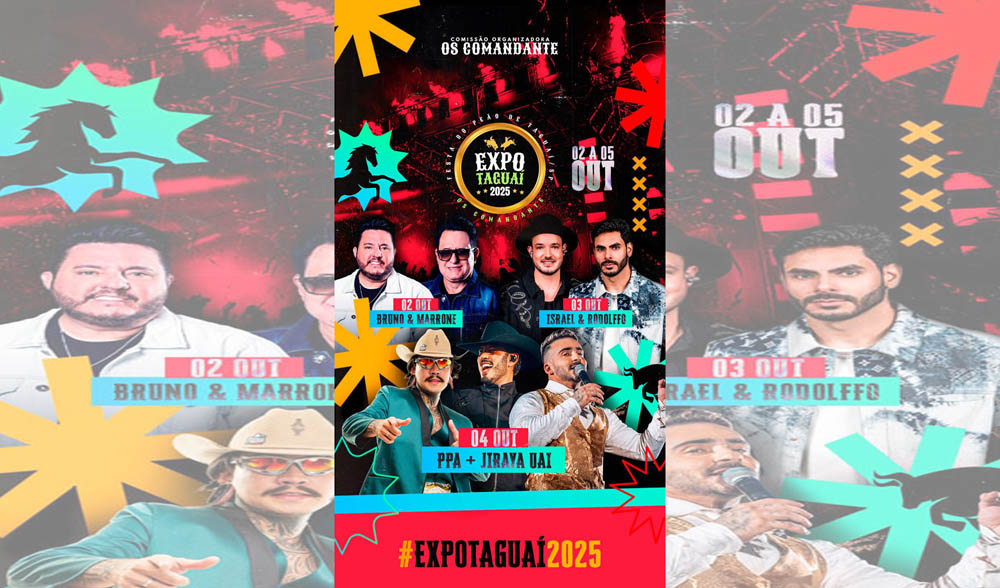 EXPOTAGUAÍ 2025: CONFIRA A GRADE DE SHOWS