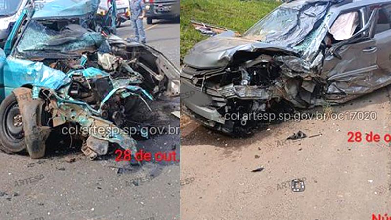 ACIDENTE NA SP-255 RESULTA EM DUAS MORTES E QUATRO FERIDOS
