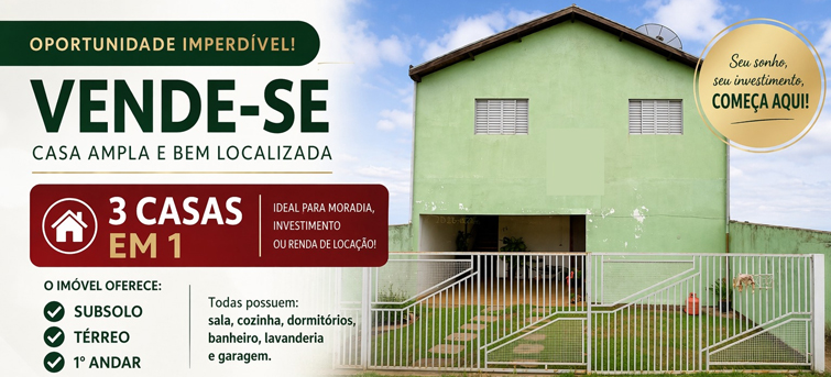 CASA A VENDA EM FARTURA