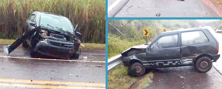 GRAVE ACIDENTE ENVOLVE 3 CARROS E DEIXA 4 PESSOAS FERIDAS EM TIMBURI
