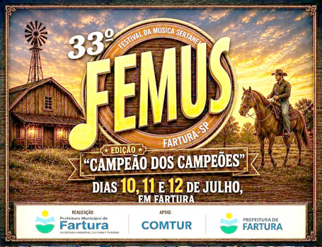 FEMUS ACONTECE NESSE FINAL DE SEMANA EM FARTURA