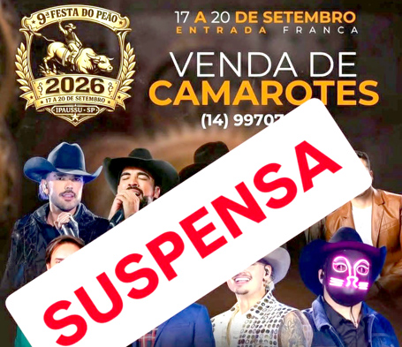 FESTA DO PEÃO DE IPAUSSU É SUSPENSA POR LIMINAR