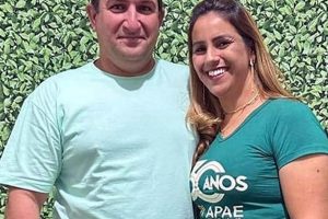 Candidato a prefeito de Itaporanga, Fábio Benini e sua esposa Rodivane